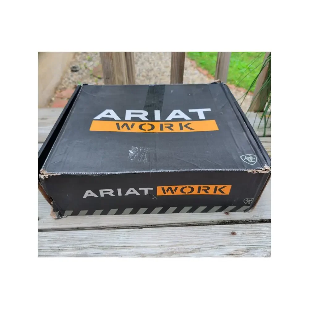 Ariat Men Sierra Work Boots Wide Square Toe 11.5 EE Wide Black Steel Toe Western